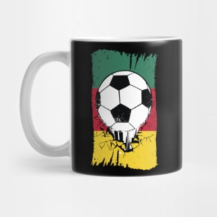 Vintage Cameroon Flag with Football // Retro Cameroon Soccer Mug